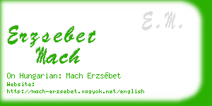 erzsebet mach business card