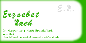 erzsebet mach business card